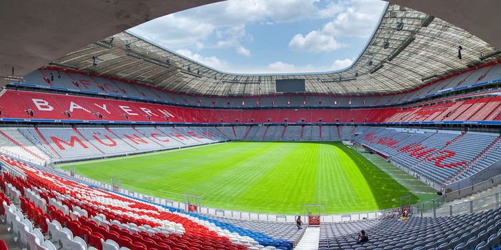 El Allianz Arena de Munich, donde el PSG entró en la historia de la Champions League.
