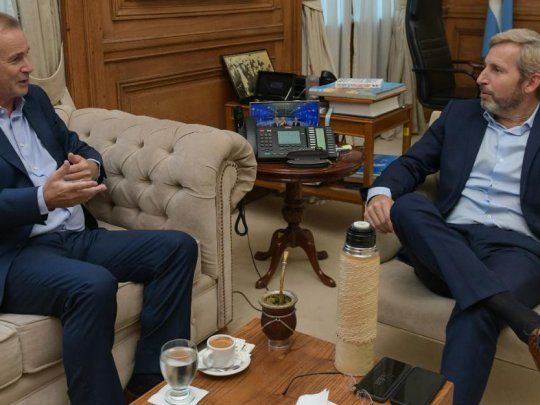 Gustavo Bordet junto a Rogelio Frigerio en la Casa Rosada.