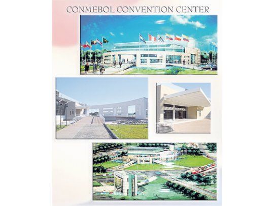 La maquete muestra todo el esplendor del Hotel Conmebol que tendrá 8 pisos y un Centro de Convenciones para 3.000 personas. Costará 30 millones de dólares.