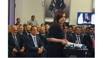 Cristina de Kirchner recibe a los gobernadores salientes y entrantes en la Casa Rosada.