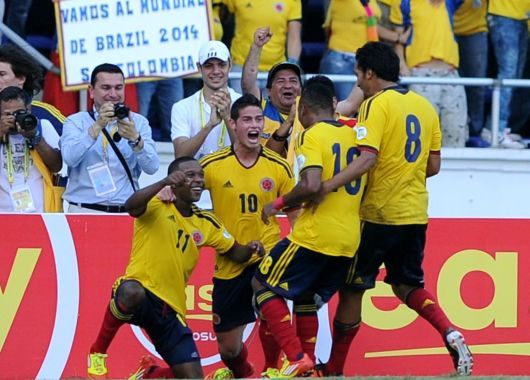 Golpe. Colombia golpeó fuerte a la Argentina con su gol en el último instante del primer tiempo.