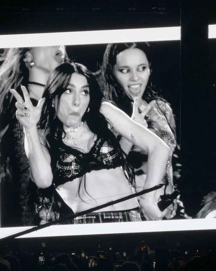 The gesture of Lali Espósito when he sang fanatic