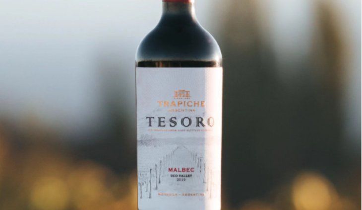 Trapiche Tesoro Malbec 2022, registró una puntuación de 93/100 y fue elegido como el "mejor vino de Argentina".