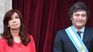 Cristina Kirchner y Javier Milei durante el traspaso del mando en 2023. Ambos se eligen como rivales.
