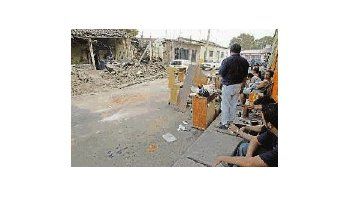 Varias casas destruidas en el estado de Colima. El terremoto del martes dejó un saldo de 23 muertos y más de 300 heridos.