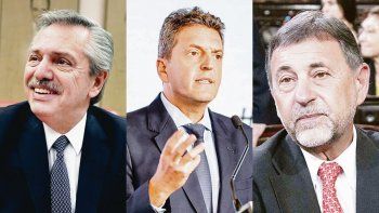 Alberto Fernández,&nbsp;Sergio Massa y&nbsp;Carlos Caserio.