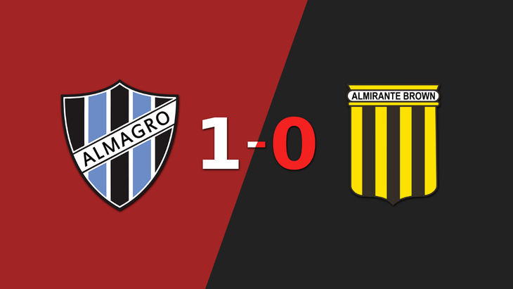 A Almagro le alcanzó con un gol para derrotar a Almirante Brown en el estadio Tres de Febrero