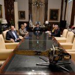 Javier Milei mantiene un encuentro con la titular del FMI, Kristalina Georgieva.&nbsp;