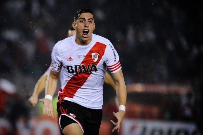 El gol de su vida. Ramiro Funes Mori en el festejo de su tanto en la final de la Copa Libertadores 2015.