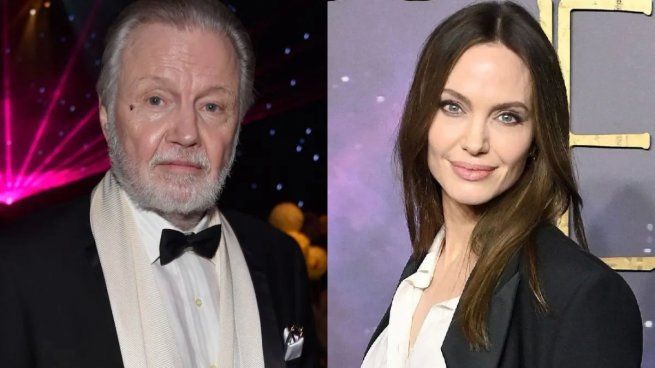 Jon Voight y su hija Angelina Jolie.