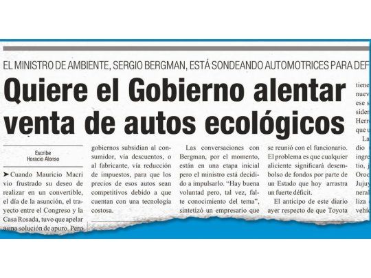 Anticipo. El 29 de abril de 2016 este diario adelantó el plan oficial.