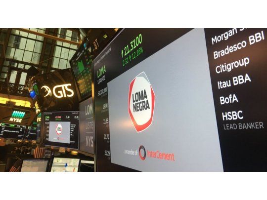 Con suba del 12%, Loma Negra comenzó a operar en Wall Street