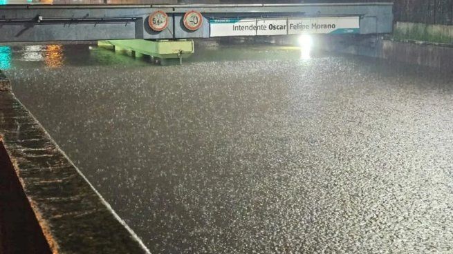 Zárate, una de las localidades más afectadas por las lluvias.