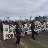 Protesta de la UOM Río Grande en el conflicto con Grupo Mirgor.