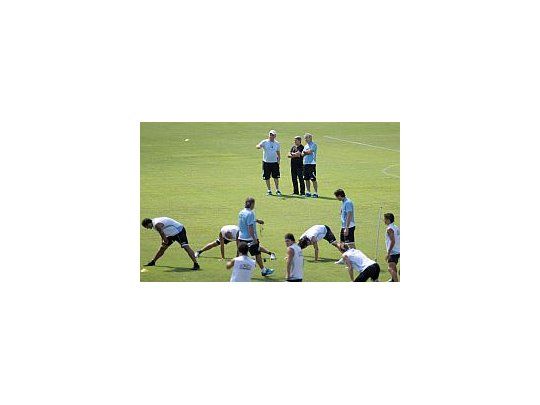 Basile estuvo al frente de su primera práctica en Racing.