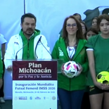 Zoé Robleod en la presentación del Mundialito IMSS de futsal femenil. Zoé Robleod en la presentación del Mundialito IMSS de futsal femenil.