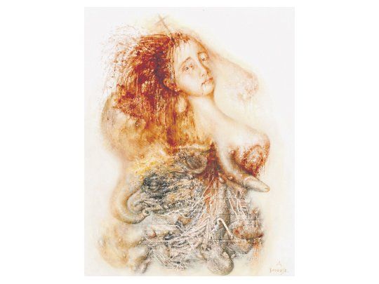 La serie de Marcelo Bordese sobre Lautréamont , el poeta maldito exaltado por lo surrealista, es violenta por el carácter espontáneo del dibujo que le imprimió el artista.