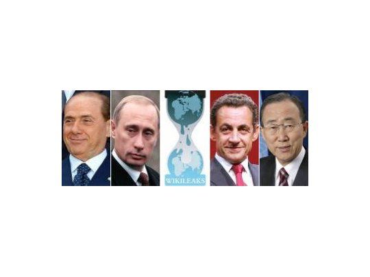 El Premier italiano, Silvio Berlusconi; el Primer Ministro ruso, Vladimir Putin; el presidente francés, Nicolás Sarkozy; y Secretario General de la ONU, Ban Ki-moon.