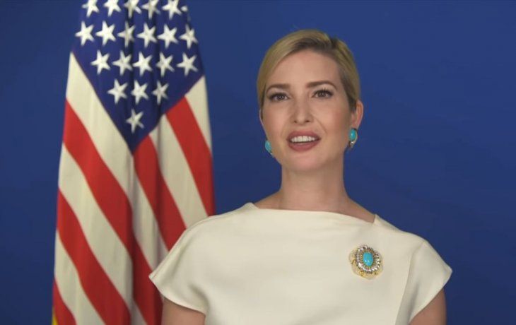 Ivanka Trump, en el discurso que hab&iacute;a grabado para la universidad.&nbsp;