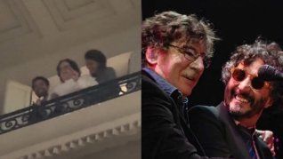 Charly y el saludo a sus fans. Charly y el saludo a sus fans.