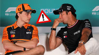 Checo Pérez sancionado en Bakú.
