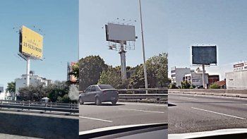 Vacios. En Panamericana en sentido a Capital, los carteles vac&iacute;os son ya todo un cl&aacute;sico.