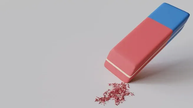 La parte azul de la goma de borrar no sirve para borrar tinta.