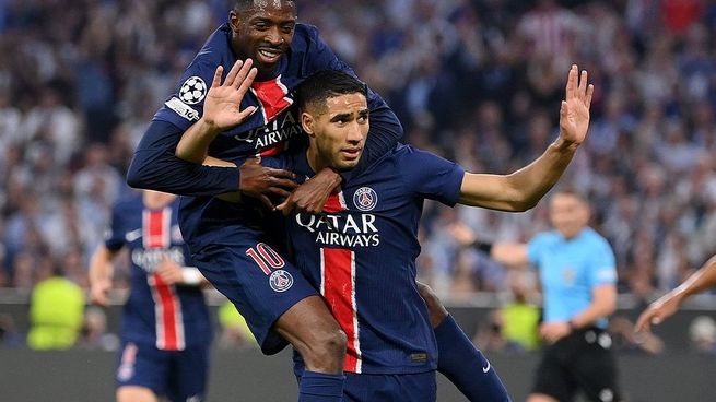 Hakimi, ex Inter, abrió la monumental goleada de PSG en la final de la Champions League.