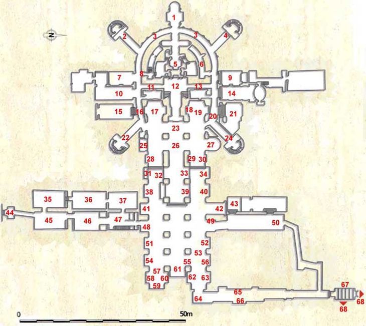 Plano de las Grutas Vaticanas. La leyenda es que cuando se ocupen todos los espacios para enterrar Papas, llegara el fin del mundo. De los 262 Papas que ha habido, 148 están enterrados en la Basílica de San Pedro, algo más de 90 en las Grutas donde queda de uno a no más de tres lugares. Plano de las Grutas Vaticanas. La leyenda es que cuando se ocupen todos los espacios para enterrar Papas, llegara el fin del mundo. De los 262 Papas que ha habido, 148 están enterrados en la Basílica de San Pedro, algo más de 90 en las Grutas donde queda de uno a no más de tres lugares.
