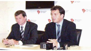 Altri tempi. Vittor junto a Sergio Massa, cuando el líder del Frente Renovador ocupaba la intendencia de Tigre.