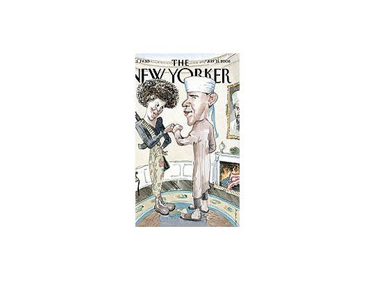 Polémica por una tapa de New Yorker que muestra a Obama como musulmán