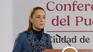 Claudia Sheinbaum en la Mañanera del Pueblo.