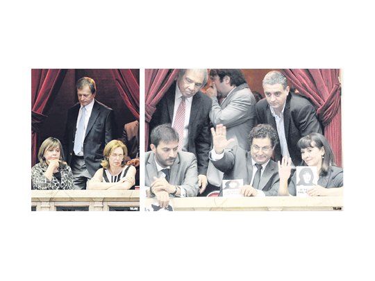 La presidenta provisional del Senado, Beatriz Rojkés de Alperovich, estuvo en un palco mientras en otro estaba Susana Trimarco, madre de Marita Verón, durante la discusión del proyecto de trata en Diputados.