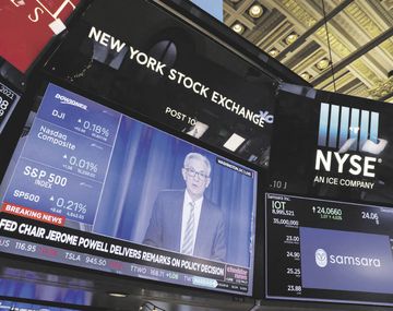 expectativas. Las pantallas en Wall Street, atentas a Powell.