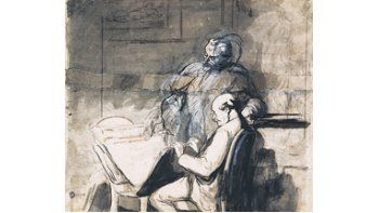 Obra de Honoré Daumier que integra el núcleo «Difusión» de la excelente muestra «Papeles modernos. De Toulouse-Lautrec a Picasso», organizada en conjunto por el Malba y el Museo de Bellas Artes.