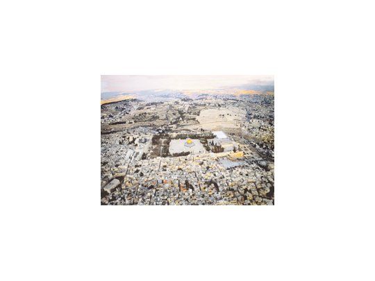 Vista aérea de Jerusalén, principal destino turístico de Israel.