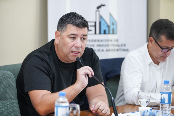 El cosecretario general de la CGT, Cristian Jerónimo, en un encuentro con gremios industriales. El cosecretario general de la CGT, Cristian Jerónimo, en un encuentro con gremios industriales.