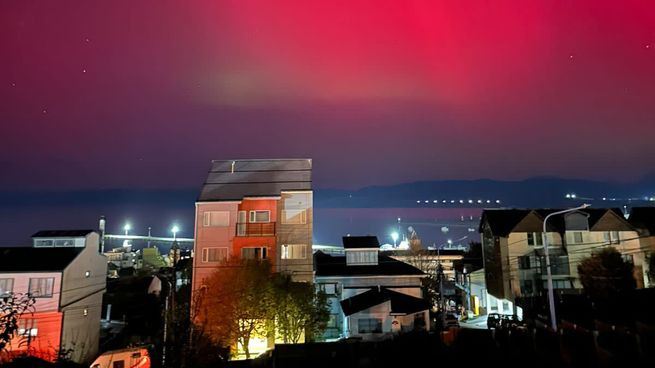 Aurora boreal desde Ushuaia.