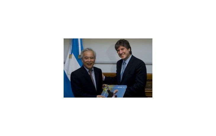 Amado Boudou, recibió en el Senado al vicepresidente de la Conferencia Consultiva Política del Pueblo Chino (CCPPCh), Wang Quinmin.