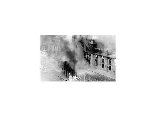 Bombardeos de lo smilitares al Palacio de La Moneda.