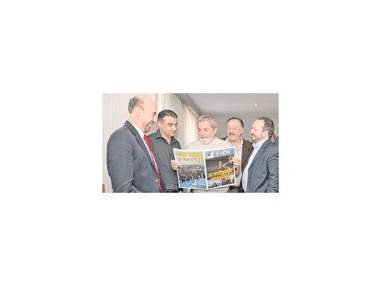Lula da Silva junto a Oscar Laborde, Edgardo Depetri, hugo Yasky y Martín Sabbatella.