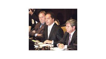 Scioli junto al vicegobernador Balestrini y Horacio González.