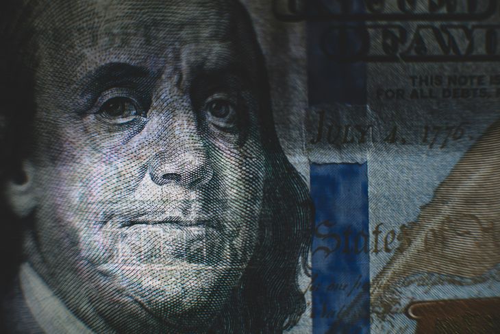 Dólar, billete, baja (2)