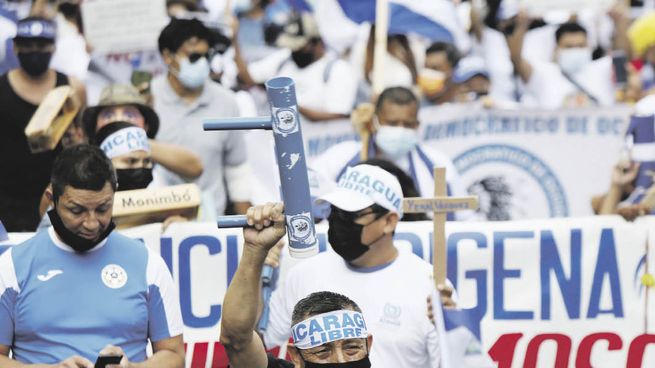 DESDE AFUERA. Exiliados nicaragüenses realizaron ayer protestas antisandinistas en Costa Rica y otros países de la región. La oposición interna está severamente controlada.