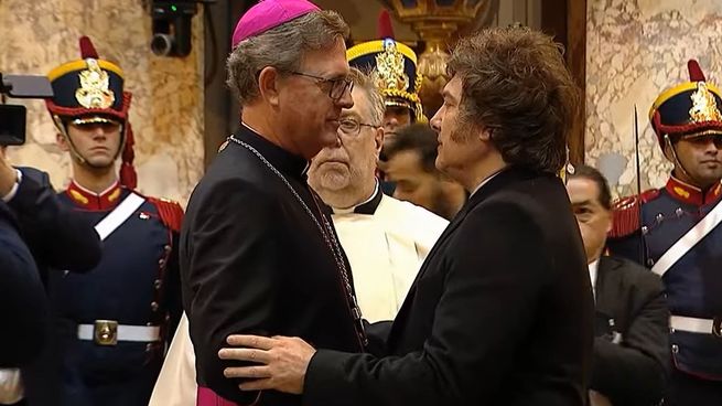 Javier Milei participó dle Tedeum este domingo en la Catedral de Buenos Aires.