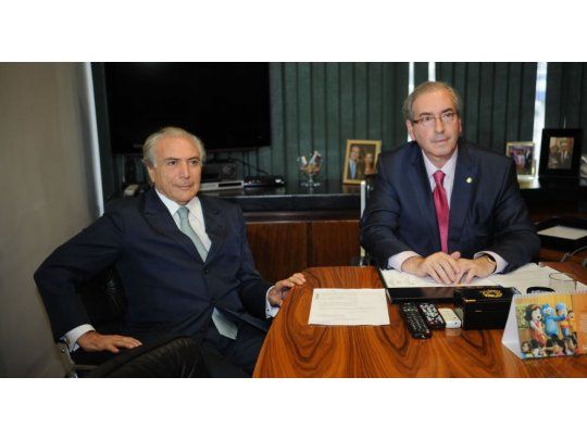 Michel Temer junto a Eduardo Cunha.