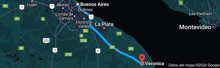 Verónica is almost two hours away by car.