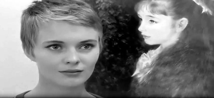 Jean Seberg junto al 