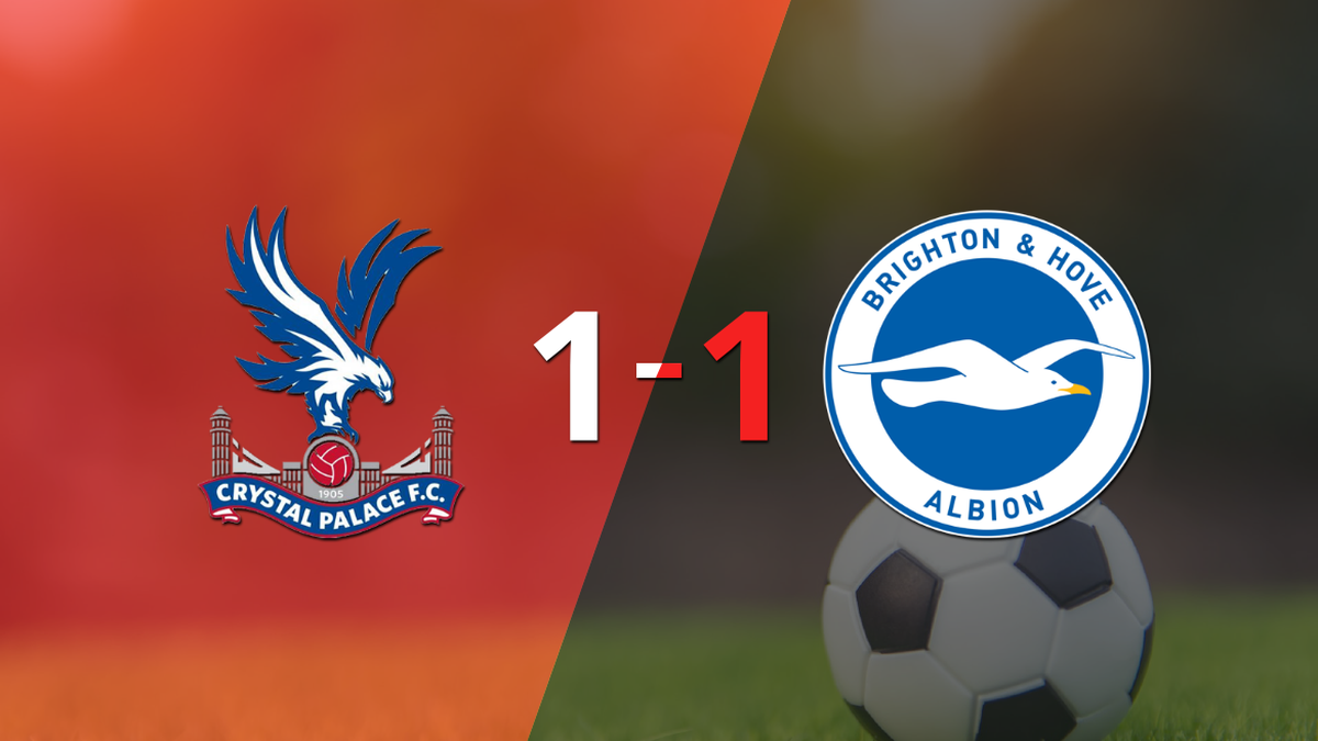 Draw 1-1 between Crystal Palace and Brighton and Hove