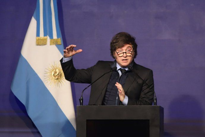 Javier Milei disertó en el Council of the Americas. 